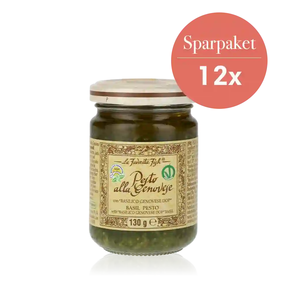 Pesto alla Genovese Glas, Sparpaket 12x, La Favorita.