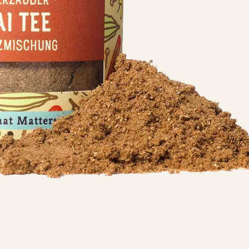 Gewürzmischung und Verpackung.