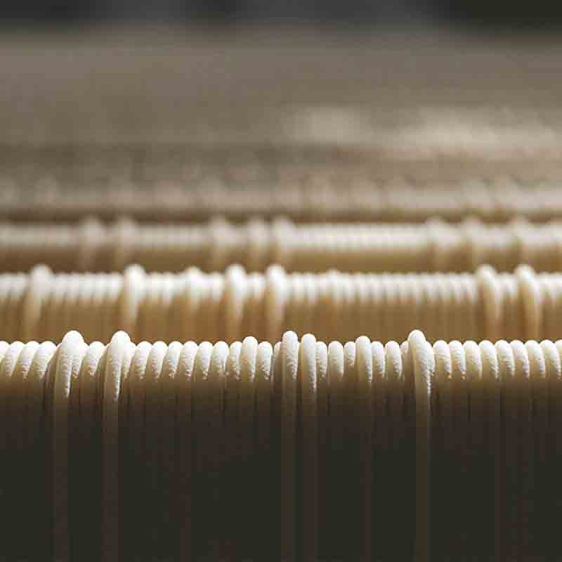 Langsame Trocknung der Hartweizenpasta bis zu 72 Stunden.